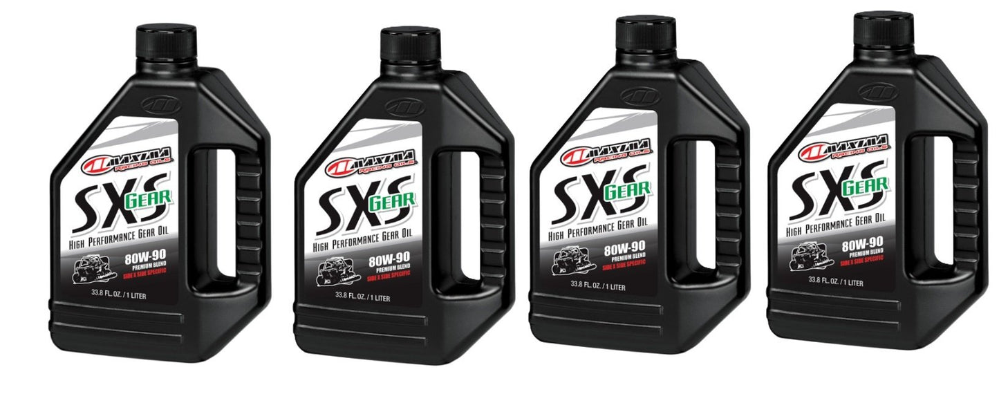 4 PACK MAXIMA SXS PREMIUM GEAR OIL 80W-90 1 Liter 40-43901 SIDE BY SIDE UTV