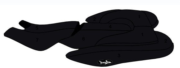 SBT Seat Cover Solid BLACK Sea-Doo 2000-2001 LRV/2002-2003 LRV DI - 108BT112