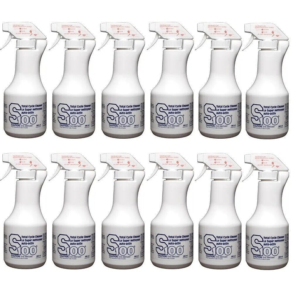 S100 TOTAL CYCLE CLEANER500ML PumpSpray Bottle 12500S Motorcycle detailer 12PACK