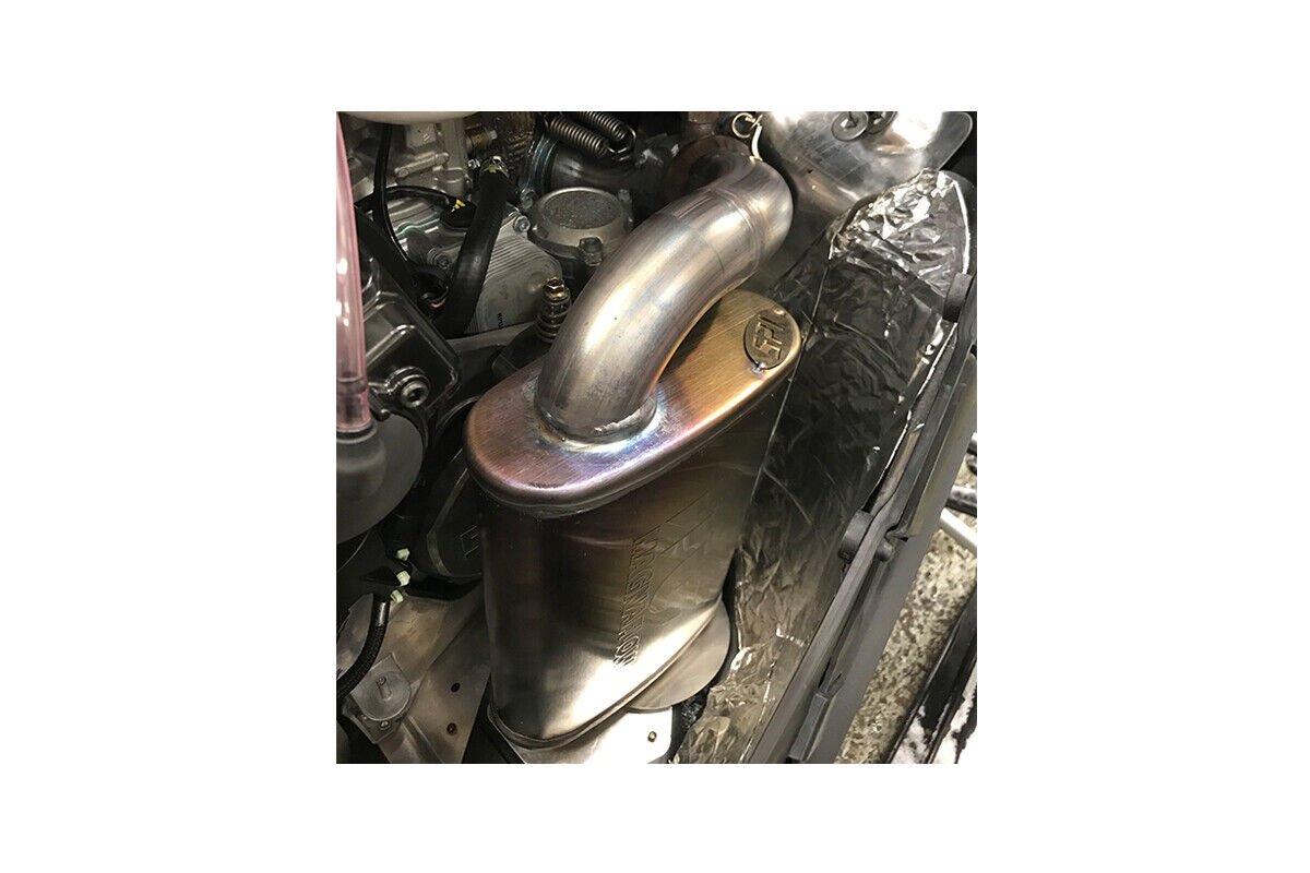 STRAIGHTLINE Ski-doo Rev Gen 4 & 5 / Lynx Radien-X 900 Turbo lightweight Muffler Stainless Steel - 134-185