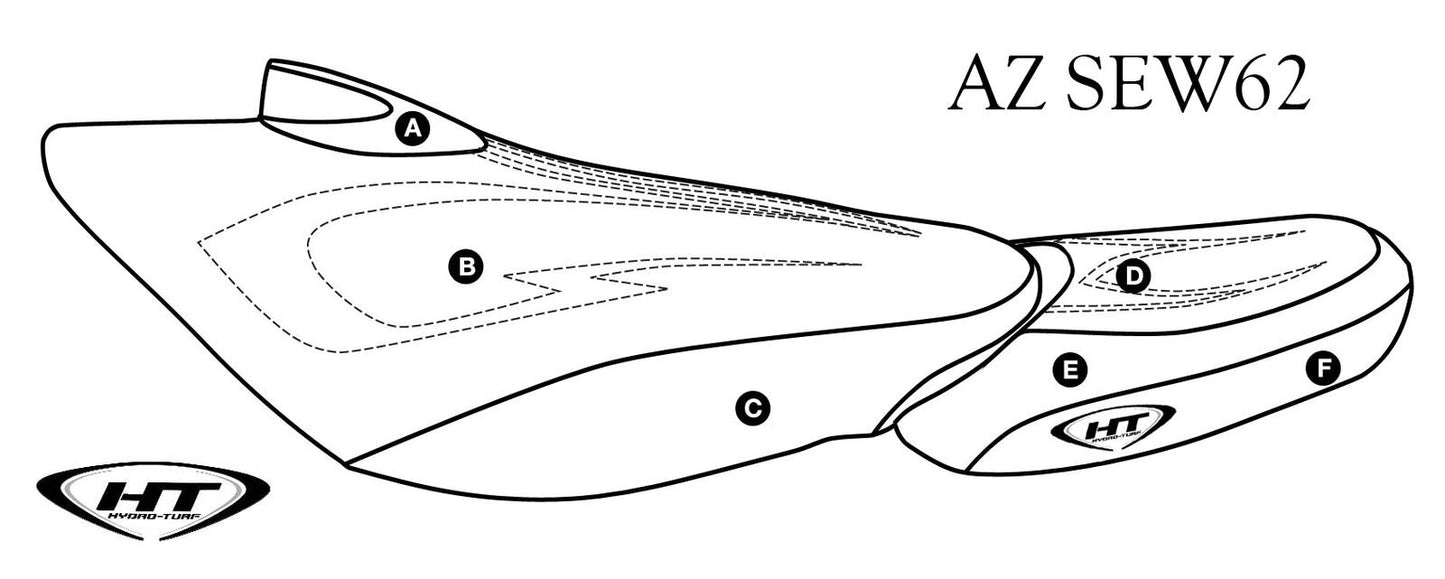 Seat Cover for Kawasaki Ultra LX/250 07-08/260X 09-12/300X 11-13/310X 14-19
