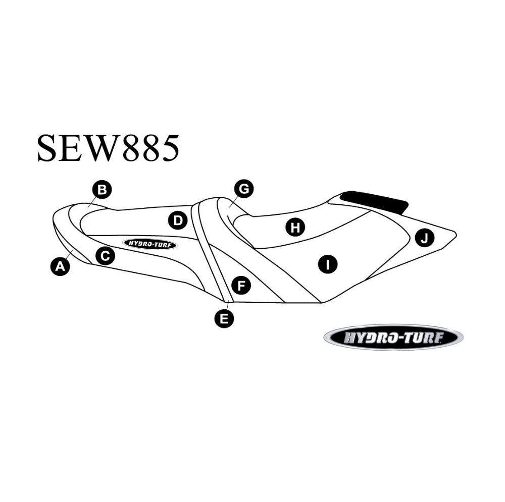 Seat Cover for Sea-Doo GTR 215/GTI SE 130/GTI SE 155/GTI LTD 155 12-19