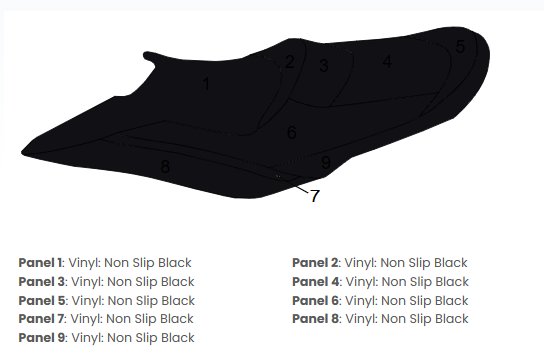 SBT Blacktip Solid Black Seat Cover for Sea-Doo 2011-2015 Wake Pro 215
