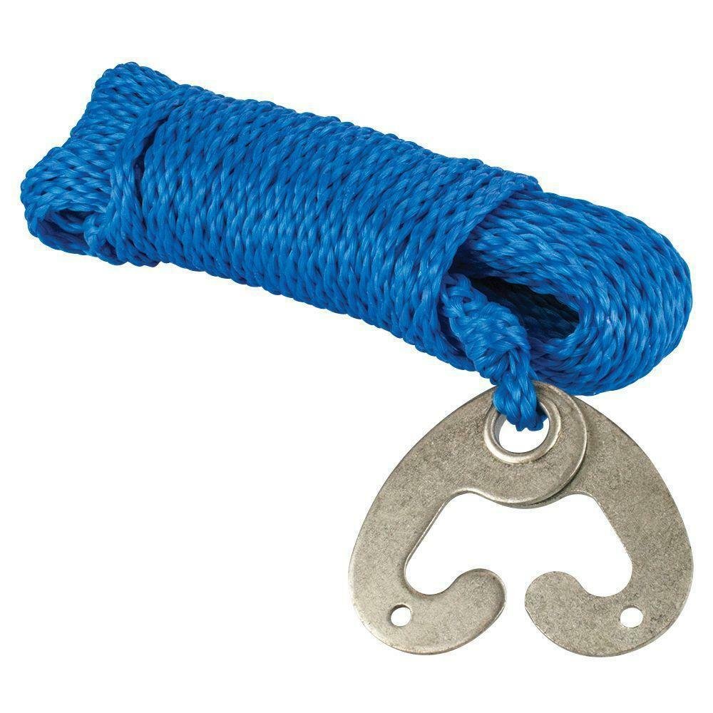 INSTOCK 2 PACK 1/4 in. x 50' Blue Poly Pro Anchor/Dock Line Rope Boat Marine Jet Ski