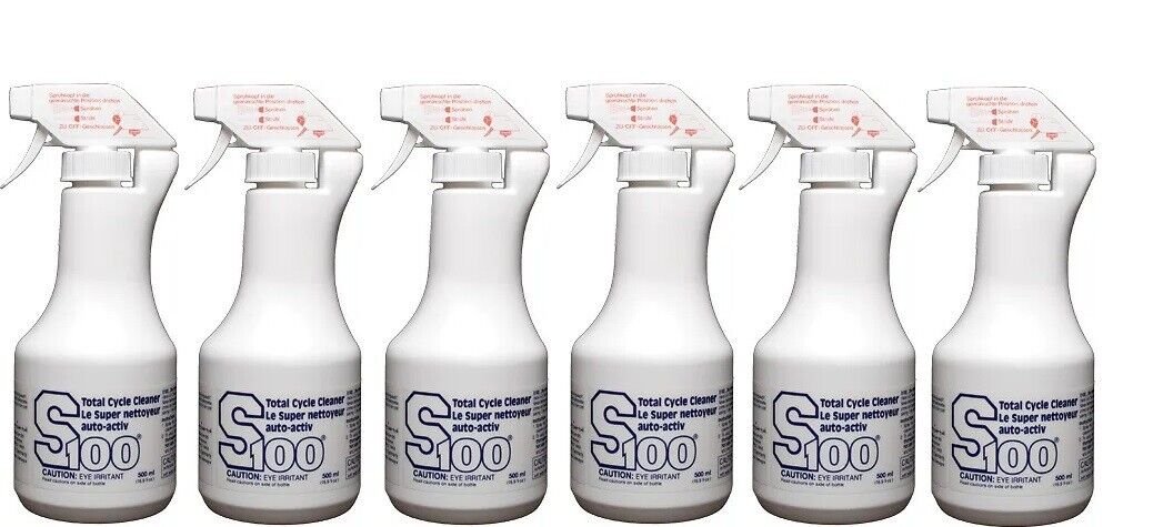 S100 TOTAL CYCLE CLEANER500ML Pump Spray Bottle 12500S Motorcycle detailer 6PACK