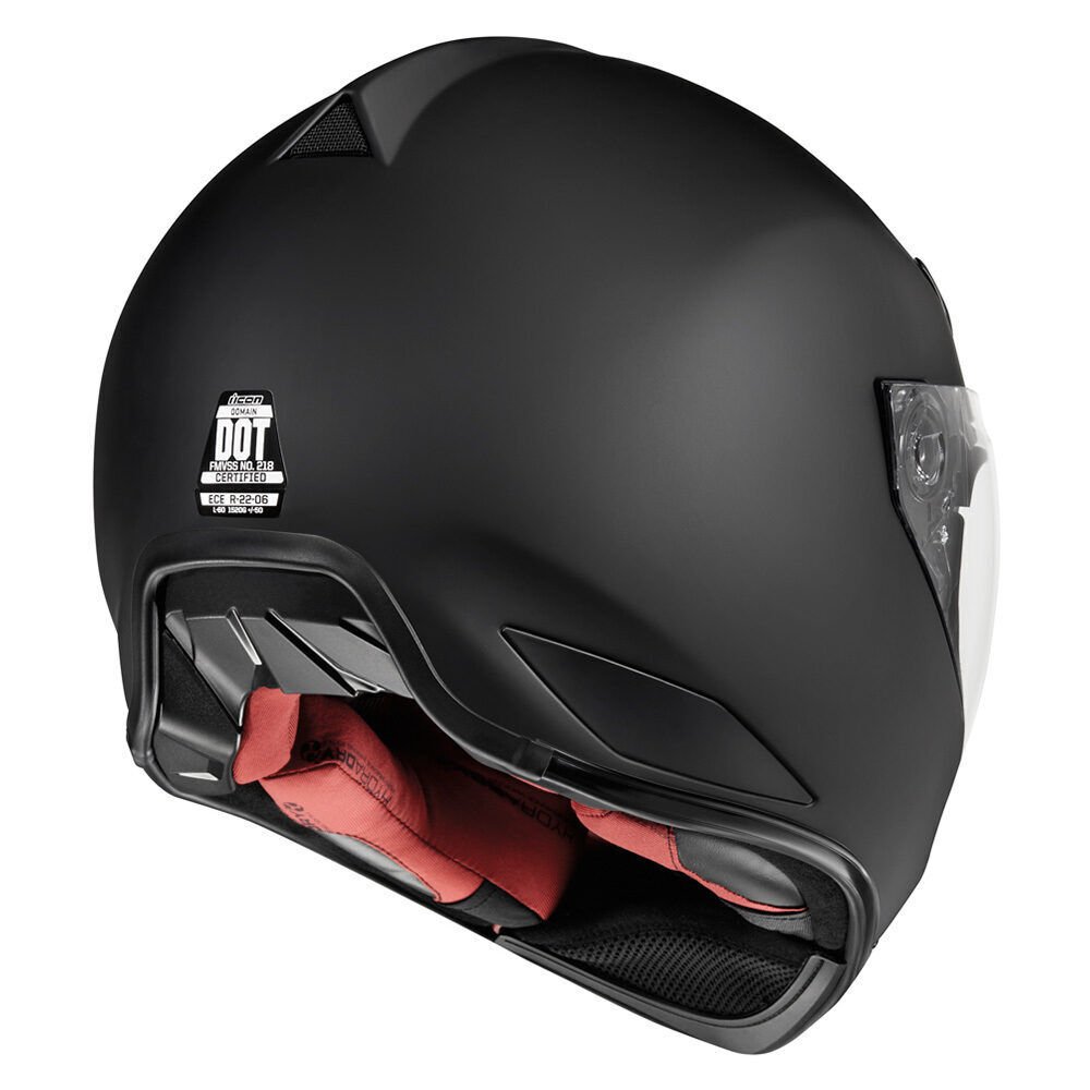 Icon Rubatone Black Adult Motorcycle/Street Bike Helmet Multiple Sizes