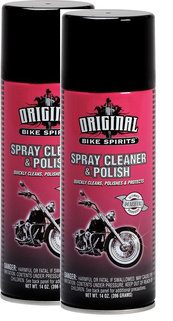 2 PACK Original Bike Spirits Spray Cleaner Polish Protector 14oz Aerosol Can - 1039615