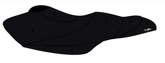 SBT Blacktip SOLID BLACK Seat Cover 2009-2011 Yamaha FZR - 108BT424