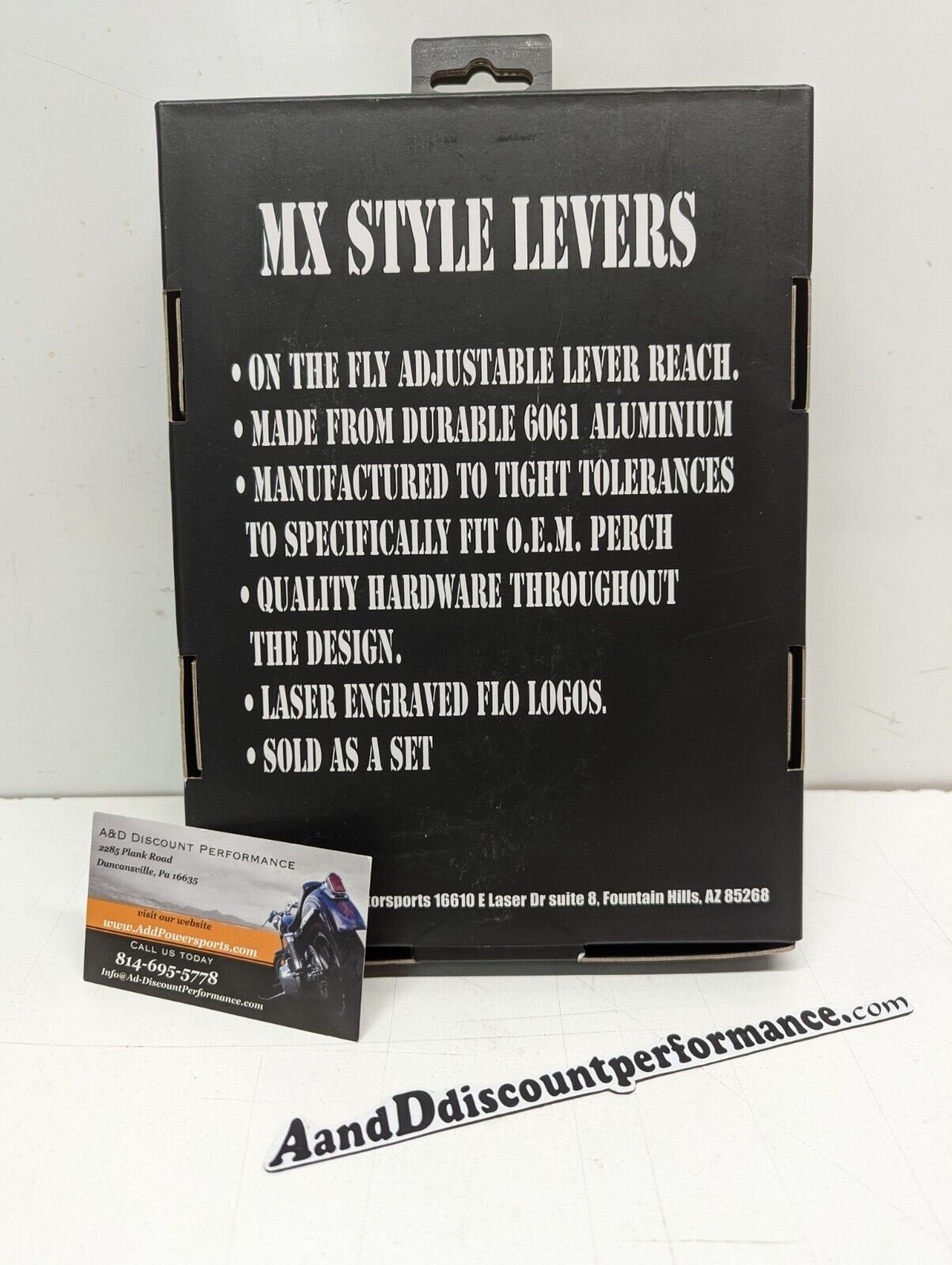 INSTOCK Flo Motorsports MX Style Lever Set Black HD-810