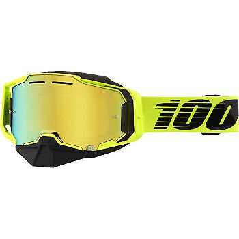 100% Armega Snow Goggles Nuclear Citrus Mirror Lens 50008-00003