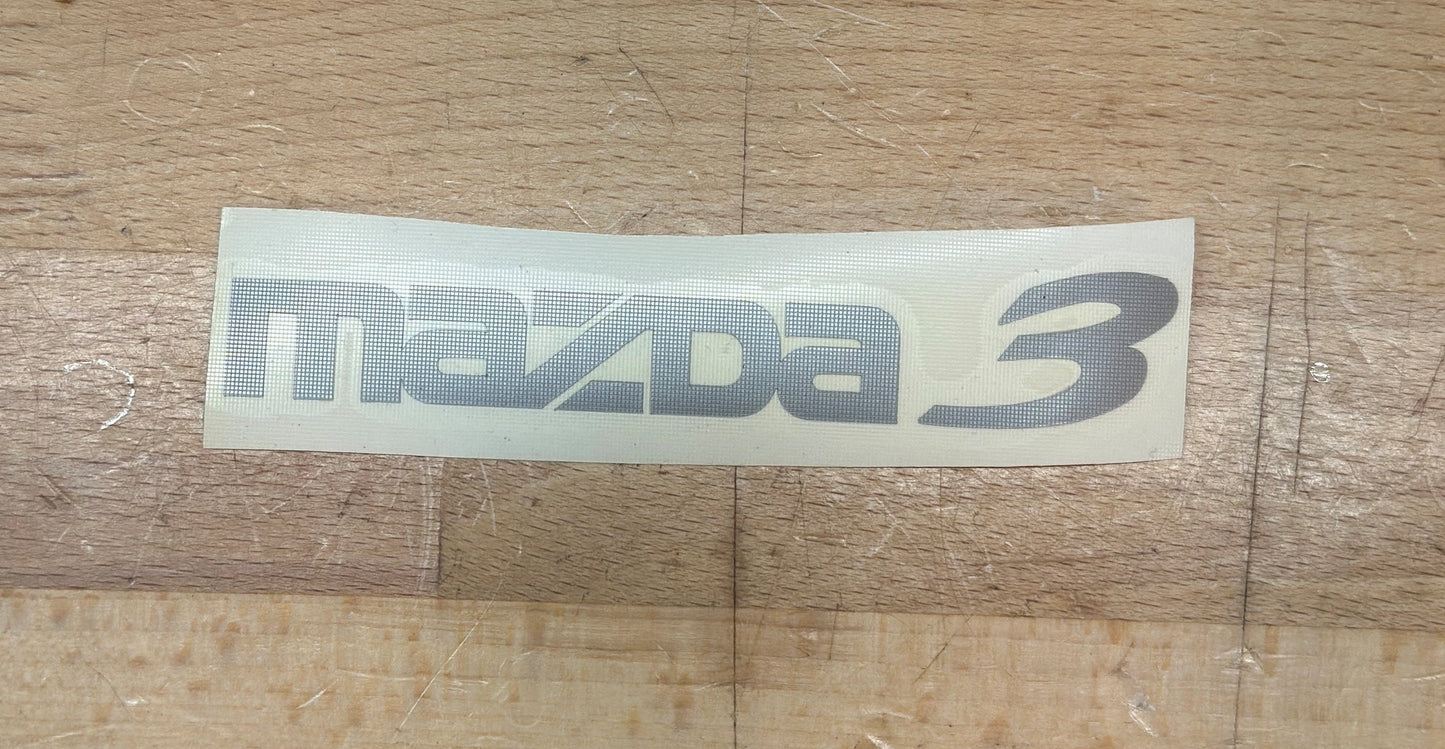 INSTOCK 4-1/2 Mazda 3 SILVER sticker logo decal car custom window trunk door