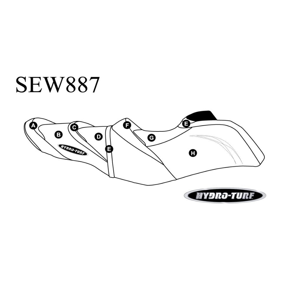 Seat Cover for Sea-Doo GTX Ltd 215, 260 300 GTX GTX-S 155 (16-17)