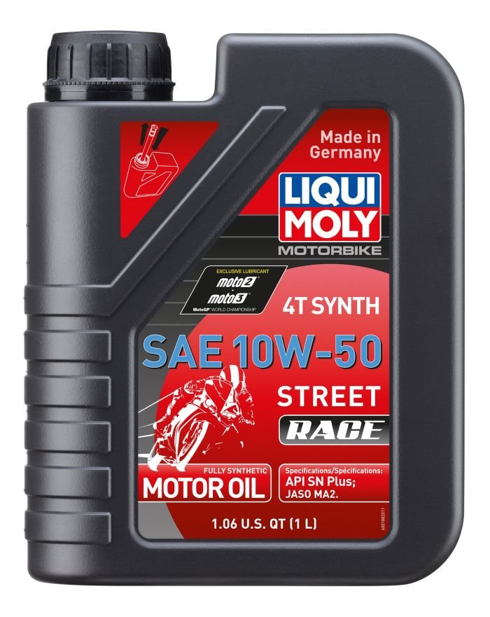 INSTOCK LIQUI MOLY MOTORBIKE 4T FULL SYNTHETIC OIL 10W-50 STREET RACE 1 LITER - 20066