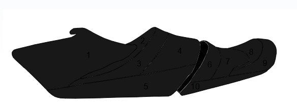 SBT Seat Cover for Yamaha FX Cruiser HO/FX Cruiser SHO 2012 2013 - Solid Black