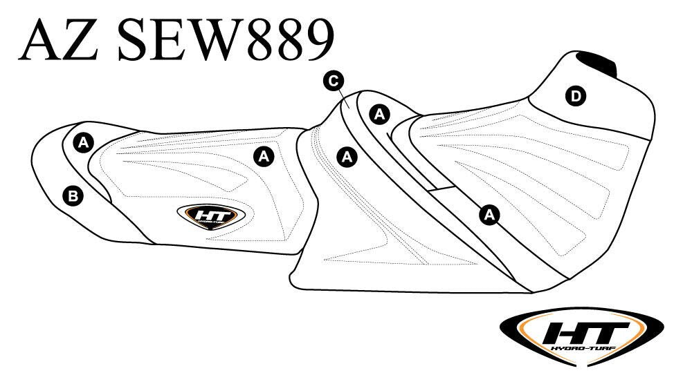 Seat Cover for Sea-Doo GTI SE 130/170/GTI 90/130/GTR 230 (20)