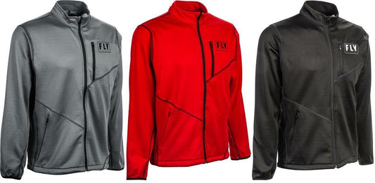 Fly Racing Mid-Layer Jacket New 2020 Multi-Colors BLACK/ARCTIC GREY/ RED
