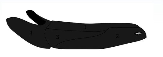 INS SBT BlackTip Seat Cover Kawasaki 1997 1100 STX/1999-2000 900 STX/2001-2002 900 STS - 108BT209