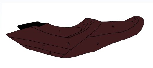 SBT Black Tip Solid Black Seat Cover for Sea-Doo GTX 155, GTX, GTX iS 215, 260