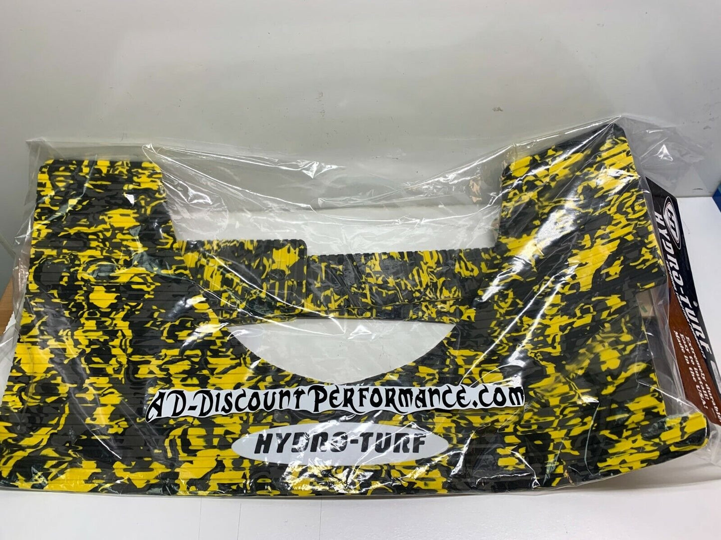 Hydro-Turf Mats Sea Doo RXP - RXP X HT891 YELLOW CAMO GROOVE W/ 3m backing