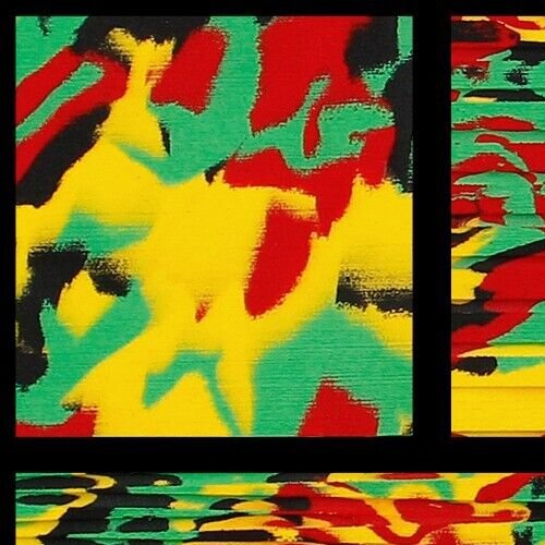 3 Hydro-turf Sheets SUP AND SURF BOARDS SHT86F 43X83 RASTA CAMO FLAT W/3M