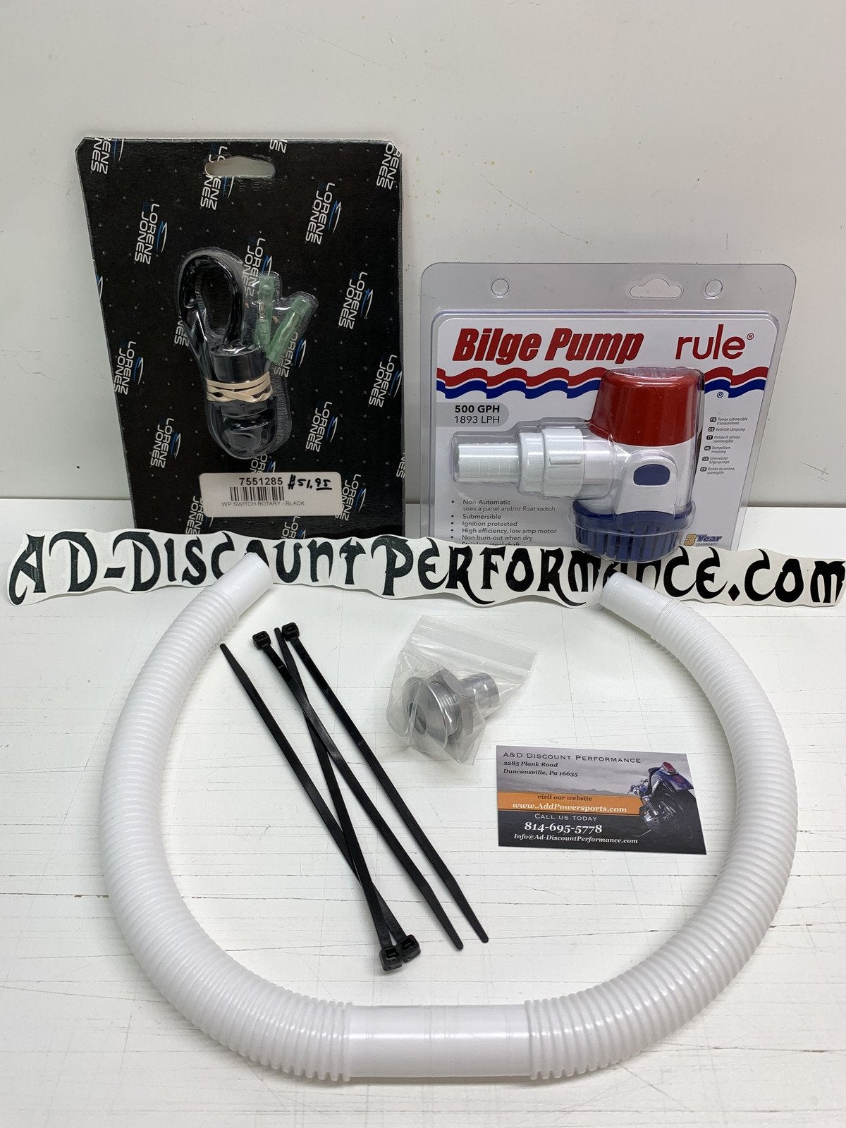 INSTOCK Universal Bilge Pump Kit Boat PWC Sea-Doo Jet-Ski boat 500 gph