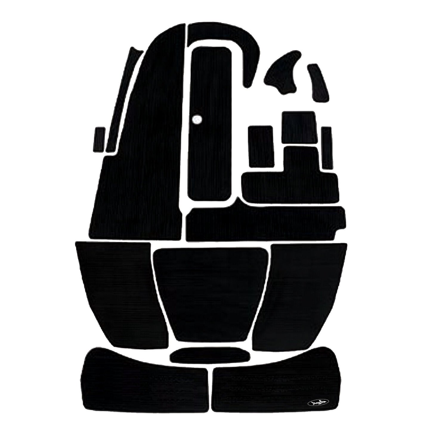 SBT BLACK Complete Mat Kit for Sea-Doo 1996 Speedster 1996-1998 Sportster 130BE801