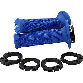 Domino D100 Blue Lock On Locking MX Grips For Yamaha YZ 250F YZ250F YZ450F 450F