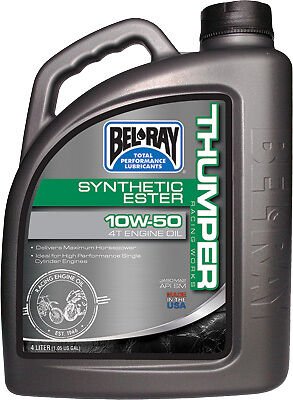 BEL-RAY THUMPER SYNTHETIC ESTER 4T ENGINE OIL 10W-50 4 Liter 99550-B4LW