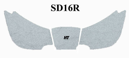 Hydro-Turf Rear Boarding  Mats  Sea-Doo Speedster 200 Wake SD16R Black Goove 3M