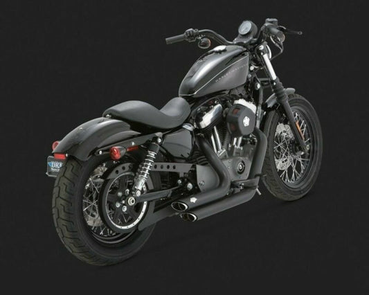 Vance & Hines Exhaust Shortshots Staggered Black 2004-2013 Sportster XL Harley 47219