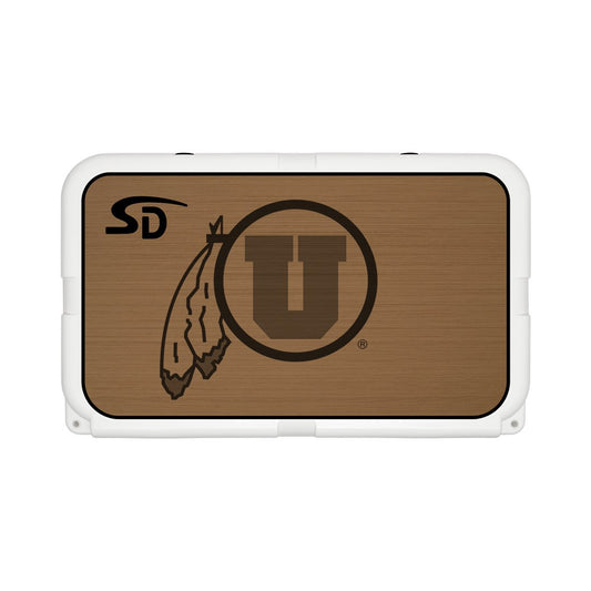 Seadek Collegiate Cooler Pad - YETI Tundra 45 - Mocha / Black, University of Utah - 57545-80093