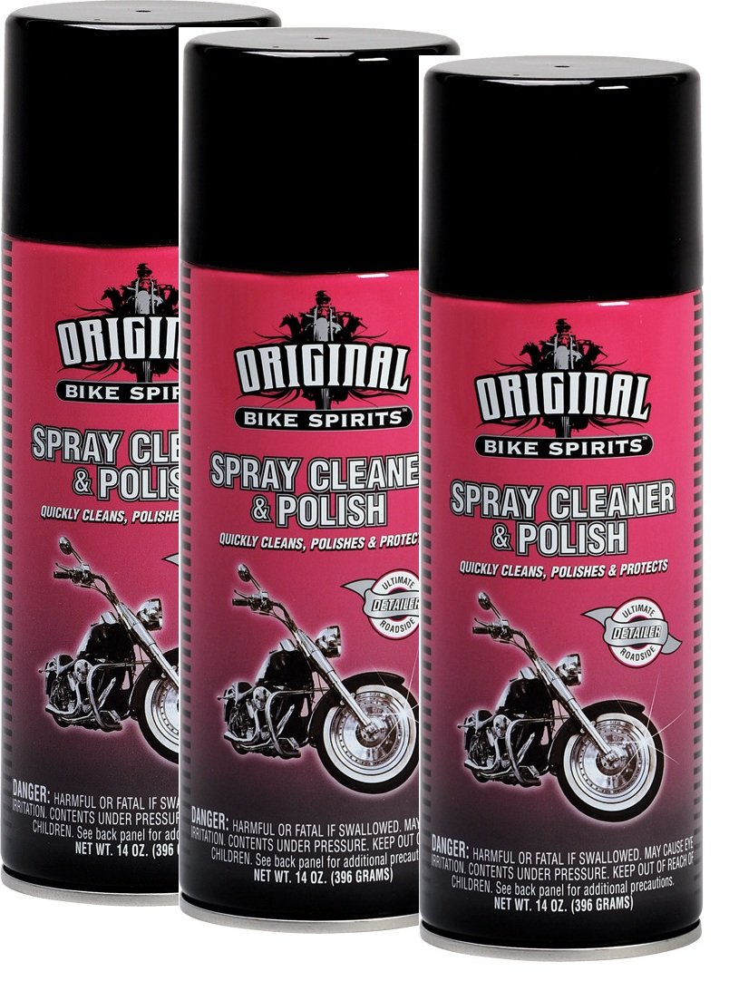 3 PACK Original Bike Spirits Spray Cleaner Polish Protector 14oz Aerosol Can - 1039615