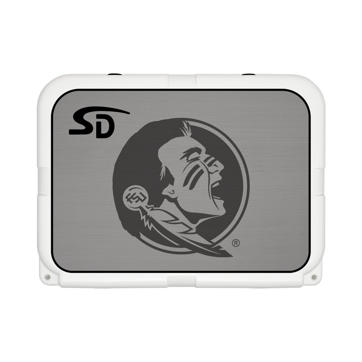 Seadek Collegiate Cooler Pad - YETI Tundra 35 - Storm Gray / Black, Florida State University - 57508-80066