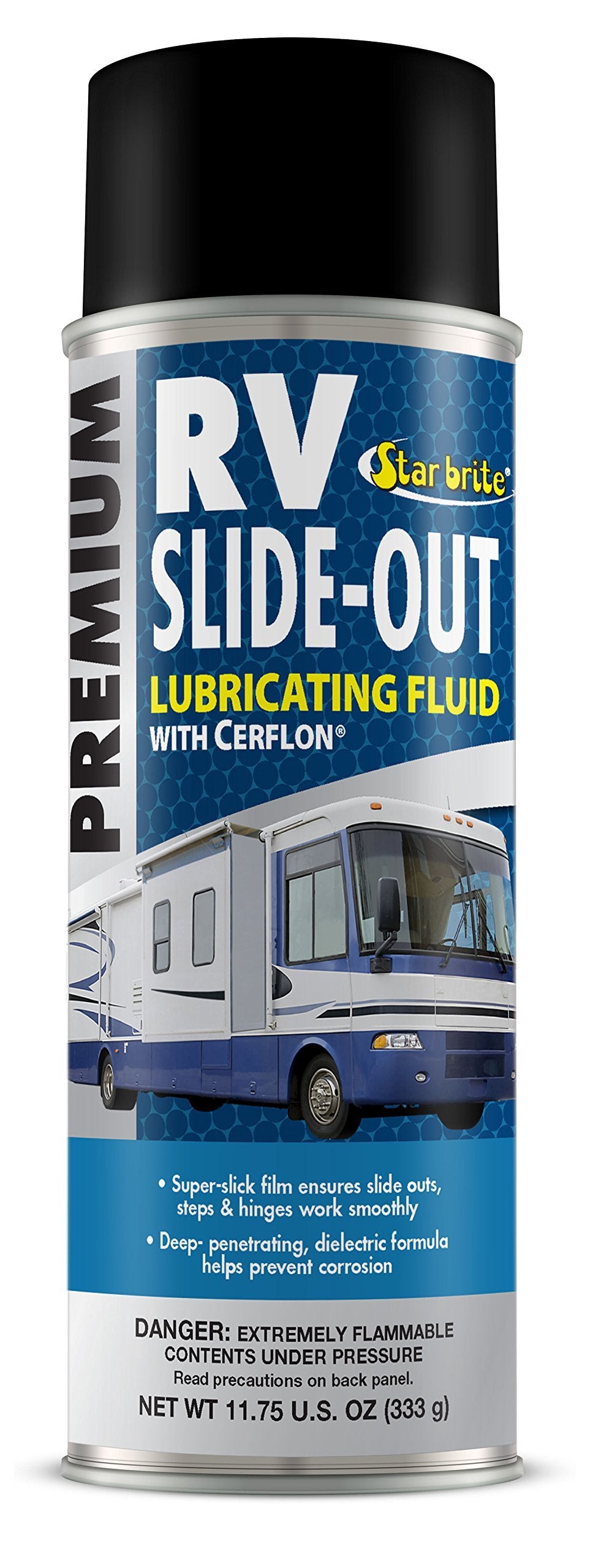 STAR BRITE RV Slide-Out Lubricating Fluid with Cerflon - 11.75 OZ Aerosol Spray - Ultra-Slick, Deep-Penetrating, Corrosion Preventive for RV Slide Outs (078212)