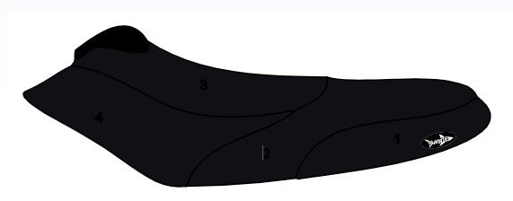 SBT SOLID BLACK Seat Cover for Sea-Doo 2008-2011 RXP X - 108BT118