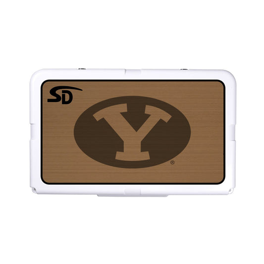 Seadek Collegiate Cooler Pad - RTIC 45 - Mocha / Black, Brigham Young University - 57656-80093