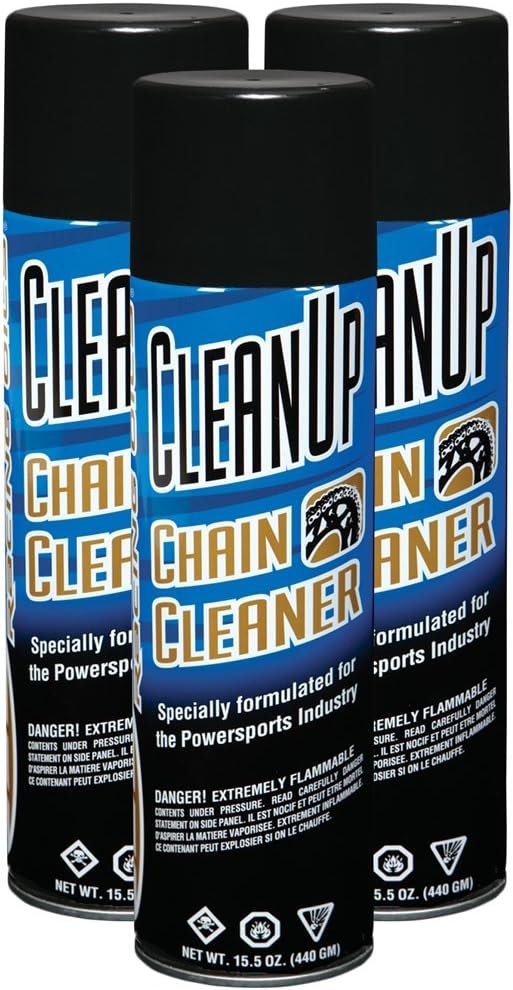 3 Pack Maxima 75920 Clean-Up Chain Cleaner - 15.5 oz. Aerosol