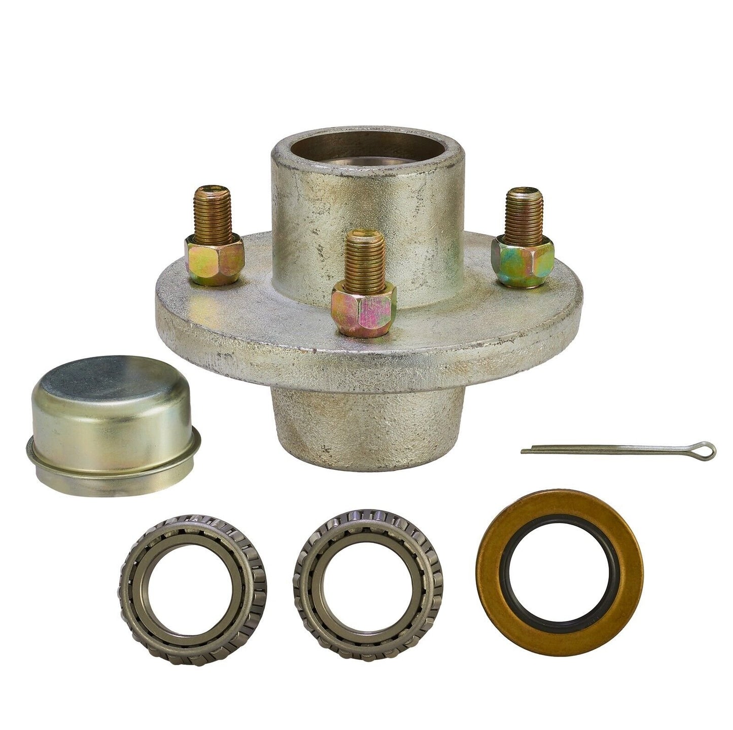 Boat Pwc Galvanized Trailer Wheel 4- Bolt Hub Kit 1-1/16" bearing size - 10-141