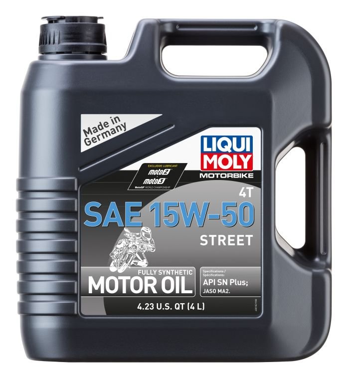 INSTOCK LIQUI MOLY MOTORBIKE 4T Full synthetic OIL 15W-50 STREET 4 LITER - 20060