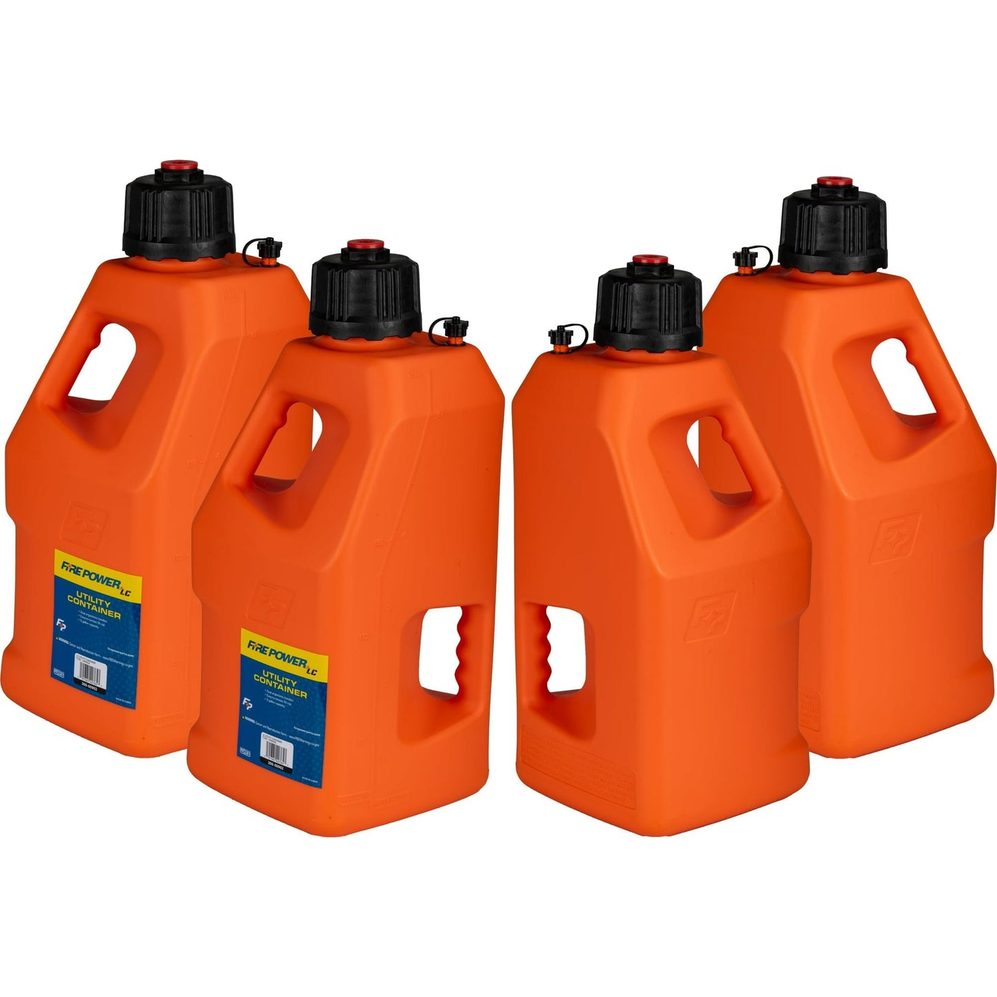 Set of 4 Lc 30-1195 Lc2 fuel gas Utility Container Orange 5 Gallon 10"X10"X22"