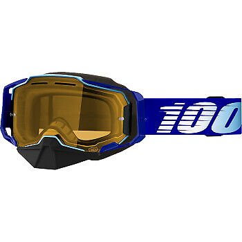 100% Armega Snow Goggles Royal Yellow Lens  50007-00004