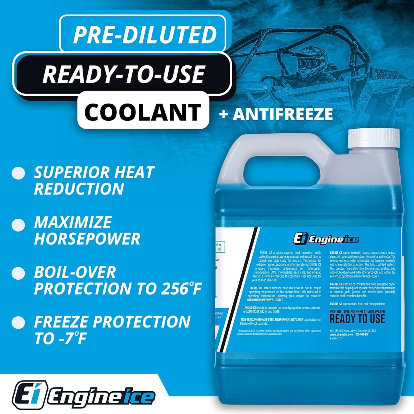 Case of 4 ENGINE ICE HI-PERFORMANCE COOLANT 1/2 GALLON - 10850