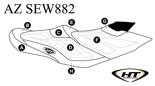 Seat Cover for Sea-Doo RXT-iS/RXT 260/RXT-X 260/Wake Pro 215/RXT-X aS 260