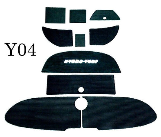 Hydro-Turf Rear Boarding Mats Yamaha Sr230 Sx230 05-06 Ar230 Y04R Black Goove 3M
