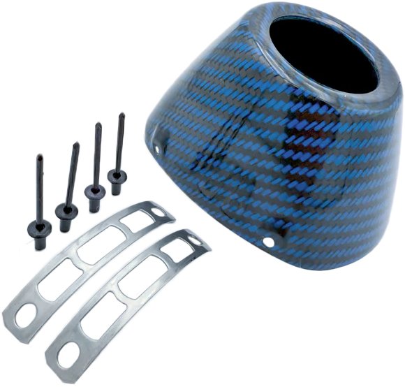 FMF Offroad Factory 4.1 End Caps CARBON CAP 4.1 NEW STYLE BLUE CARBON End Cap  - 040694