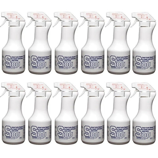 S100 TOTAL CYCLE CLEANER500ML PumpSpray Bottle 12500S Motorcycle detailer 12PACK