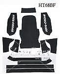 Hydro Turf Mat Kit Kawasaki 800 Sx-R Mats Kickers Rail Cap HT68BF Black Goove 3M