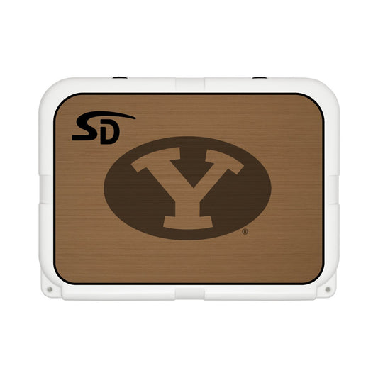 Seadek Collegiate Cooler Pad - YETI Tundra 35 - Mocha / Black, Brigham Young University - 57493-80093