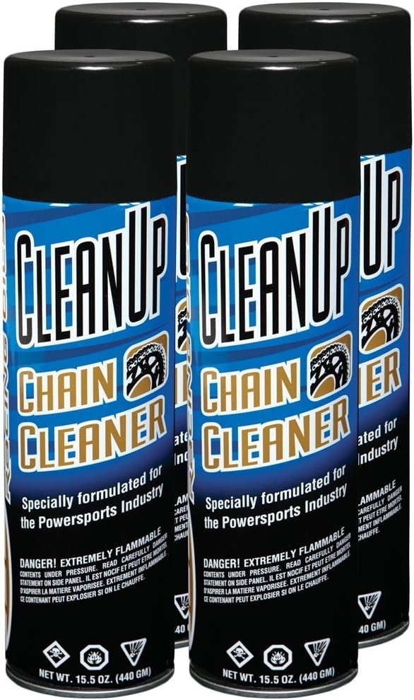 4 Pack Maxima 75920 Clean-Up Chain Cleaner - 15.5 oz. Aerosol