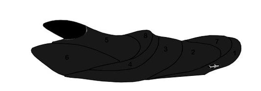 SBT blacktip Solid Black Seat Cover for Yamaha 2008-2011 FX SHO Cruiser - 108BT420